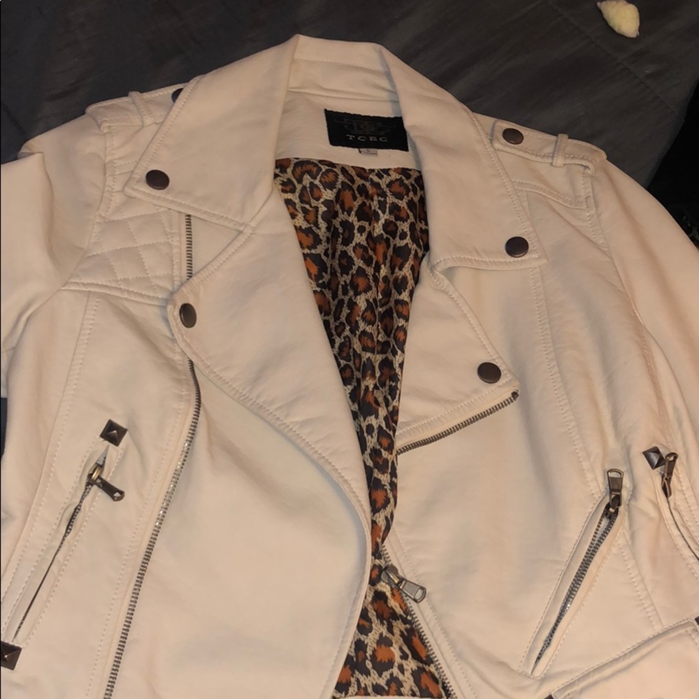 White leather jacket